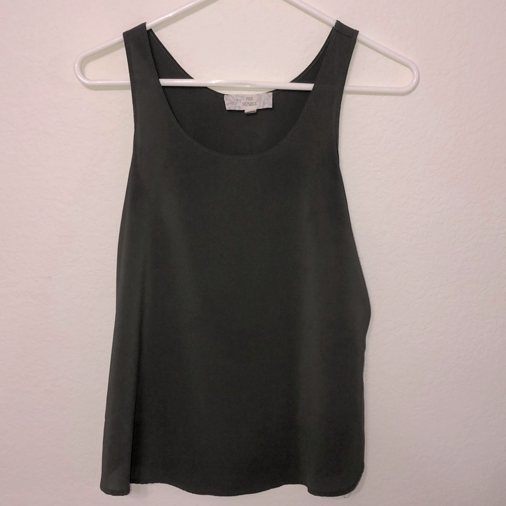 Army green tank top